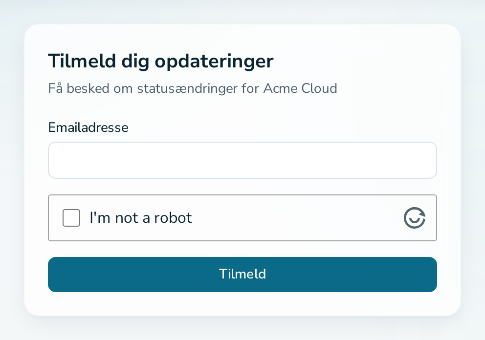 Abonnementsformular