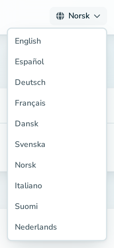 Språkmeny