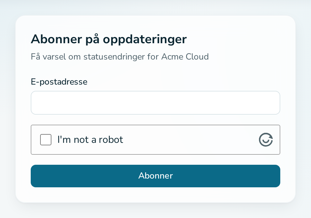 Abonnementsskjema