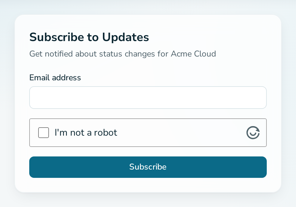 Subscribe form