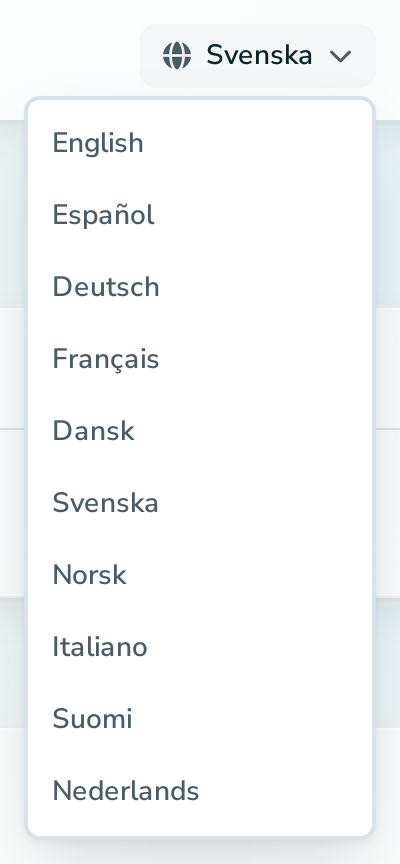 Språkmeny